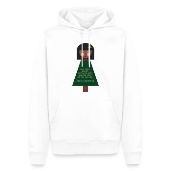 Weihnachtsgruß-Puppe im Grün - Männer Premium Bio Hoodie - Weiß - Vorne - Nico (187cm)