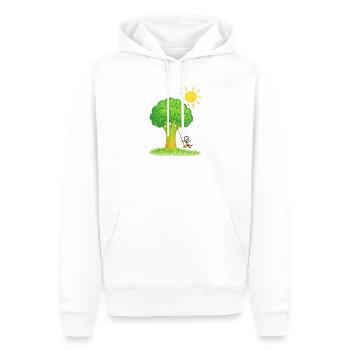 Brokkolibaum Swingin' Tage - Männer Premium Bio Hoodie - Weiß - Vorne - Nico (187cm)