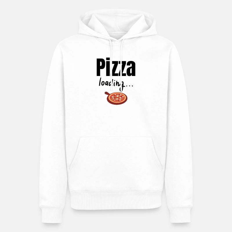 Pizza loading - Männer Premium Bio Hoodie - Weiß