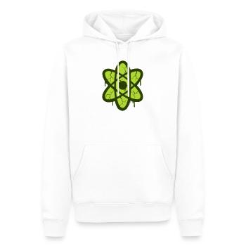 Atom Symbol Graffiti Logo - Men’s Premium Organic Hoodie - white - Front - Nico (187cm)