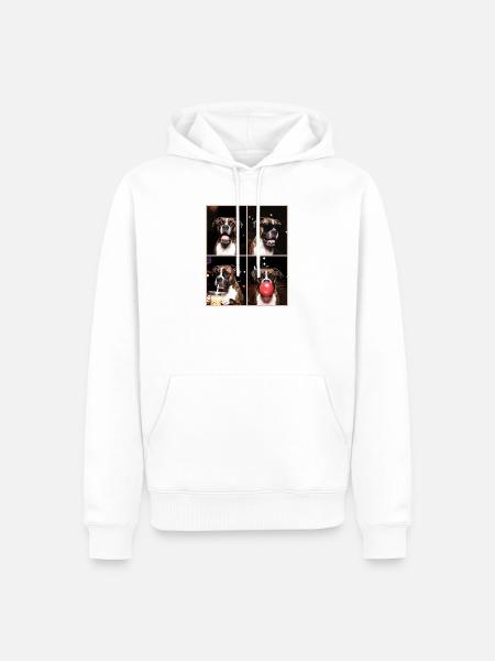 Hunde Boxer Hund - Männer Premium Bio Hoodie - Weiß