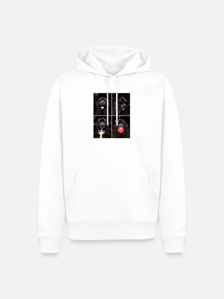 Hunde Neufundländer Hund - Männer Premium Bio Hoodie - Weiß