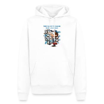 Klempner im Einsatz: geplatzte Rohre - Männer Premium Bio Hoodie - Weiß - Vorne - Nico (187cm)