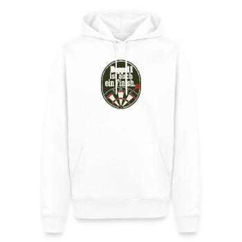 Doppel 1 ist auch ein Finish Vintage Darts Schild - Männer Premium Bio Hoodie - Weiß - Vorne - Nico (187cm)