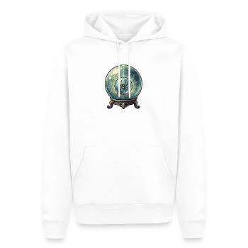 Das Spinnennetz in der Kristallkugel - Männer Premium Bio Hoodie - Weiß - Vorne - Nico (187cm)