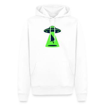 Ufo Entfuehrung Wald Logo - Männer Premium Bio Hoodie - Weiß - Vorne - Nico (187cm)