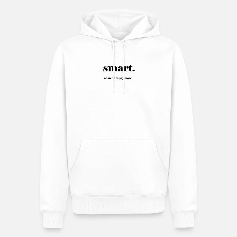 smart - Männer Premium Bio Hoodie - Weiß