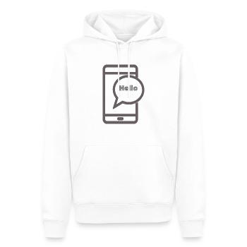 vêtement et accessoire - Sweat à capuche Premium bio Homme - blanc - Devant - Nico (187cm)