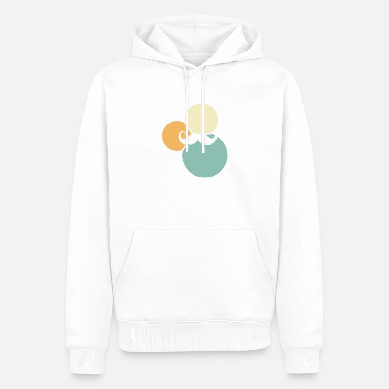 Bart Schnurrbart Gentleman - Männer Premium Bio Hoodie - Weiß