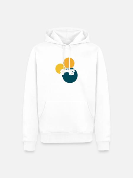 Monstertruck Reifen - Männer Premium Bio Hoodie - Weiß