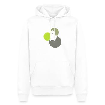 Poulet, volaille, poussins - Sweat à capuche Premium bio Homme - blanc - Devant - Nico (187cm)