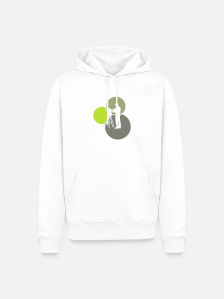 Pinsel Malen Aquarell - Männer Premium Bio Hoodie - Weiß