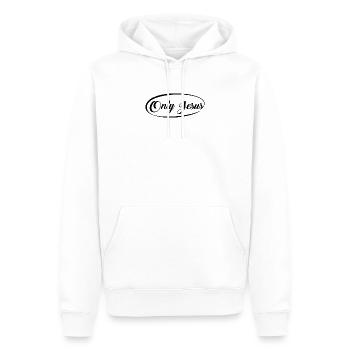 Nur Jesus - Männer Premium Bio Hoodie - Weiß - Vorne - Nico (187cm)
