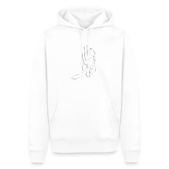 Yoga Shirt / Iyengar Zitat - Männer Premium Bio Hoodie - Weiß - Vorne - Nico (187cm)