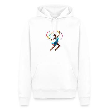 Femme, gymnaste, rsg, gymnastique, illustration - Sweat à capuche Premium bio Homme - blanc - Devant - Nico (187cm)