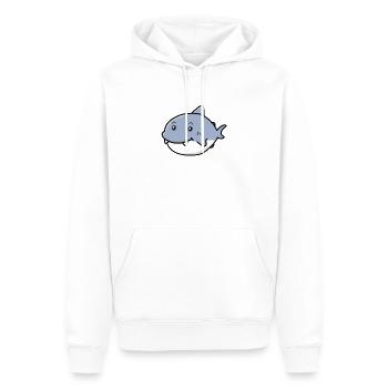 Cute Shark - Sweat à capuche Premium bio Homme - blanc - Devant - Nico (187cm)