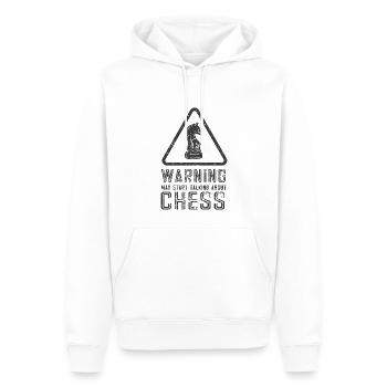 Lusitger Schachspieler Spruch I Schach - Männer Premium Bio Hoodie - Weiß - Vorne - Nico (187cm)