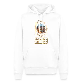 Zagreb Kroatien Skyline Stadt Heimat Liebe Gold - Männer Premium Bio Hoodie - Weiß - Vorne - Nico (187cm)
