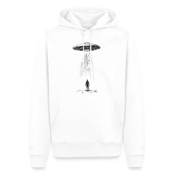 Alien Ship - Men’s Premium Organic Hoodie - white - Front - Nico (187cm)