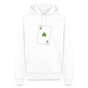 Saint Patrick - Sweat à capuche Premium bio Homme - blanc - Devant - Nico (187cm)