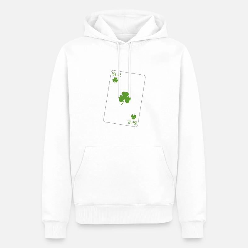 St. Patrick - Männer Premium Bio Hoodie - Weiß