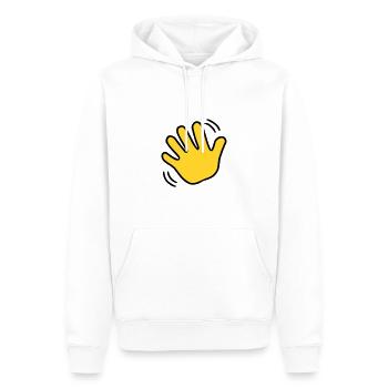 Emoji winken Skizze Farbe - Männer Premium Bio Hoodie - Weiß - Vorne - Nico (187cm)