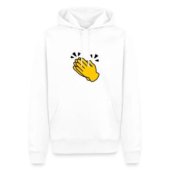 Emoji Applaus Skizze Farbe - Männer Premium Bio Hoodie - Weiß - Vorne - Nico (187cm)