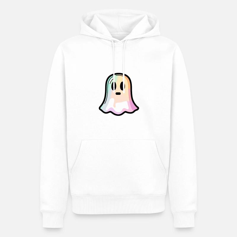 Geist Halloween Comic Süß - Männer Premium Bio Hoodie - Weiß