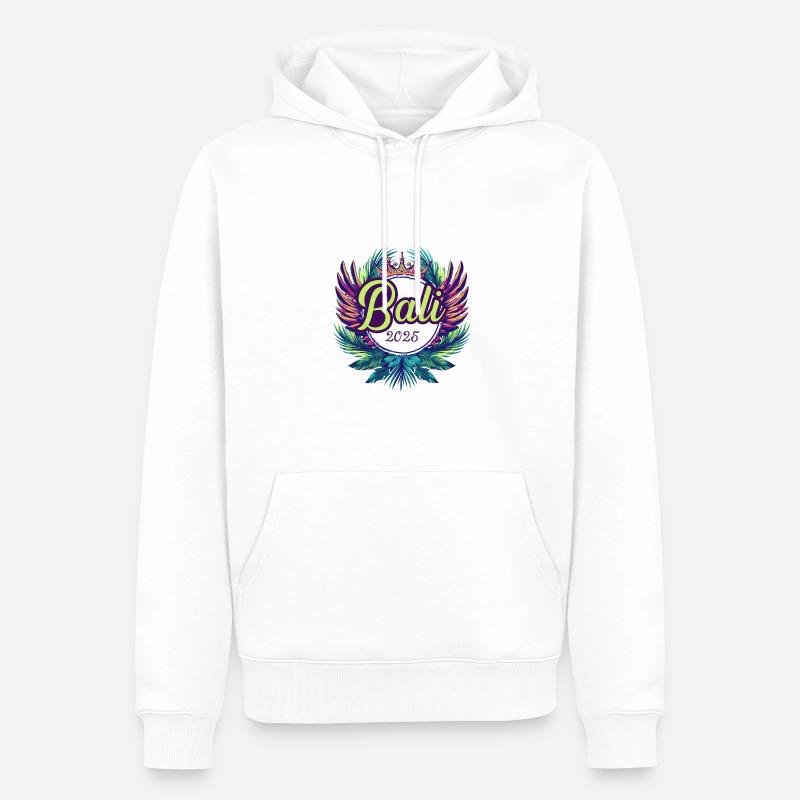 L’équipe de Bali 2025 - Sweat à capuche Premium bio Homme - blanc