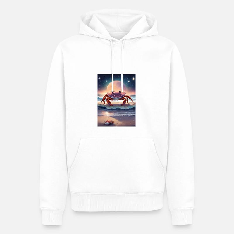 Sternzeichen Krebs - Männer Premium Bio Hoodie - Weiß