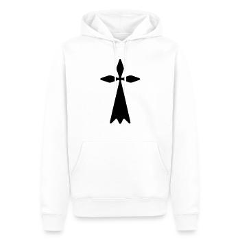 breizh Bretagne Hermelin - Männer Premium Bio Hoodie - Weiß - Vorne - Nico (187cm)