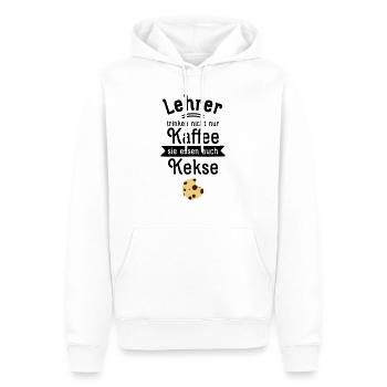 Lehrer Trinken Nicht Nur Kaffee... - Männer Premium Bio Hoodie - Weiß - Vorne - Nico (187cm)