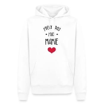 Grandma Oma Großmütter Mamy Mamie Grand-Mère - Men’s Premium Organic Hoodie - white - Front - Nico (187cm)