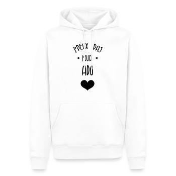 Teenager / Jugendliche / Jugendlicher / Kind - Männer Premium Bio Hoodie - Weiß - Vorne - Nico (187cm)