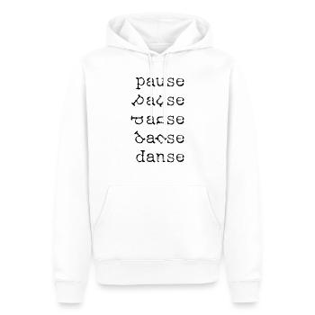 DANCE BREAK - Men’s Premium Organic Hoodie - white - Front - Nico (187cm)