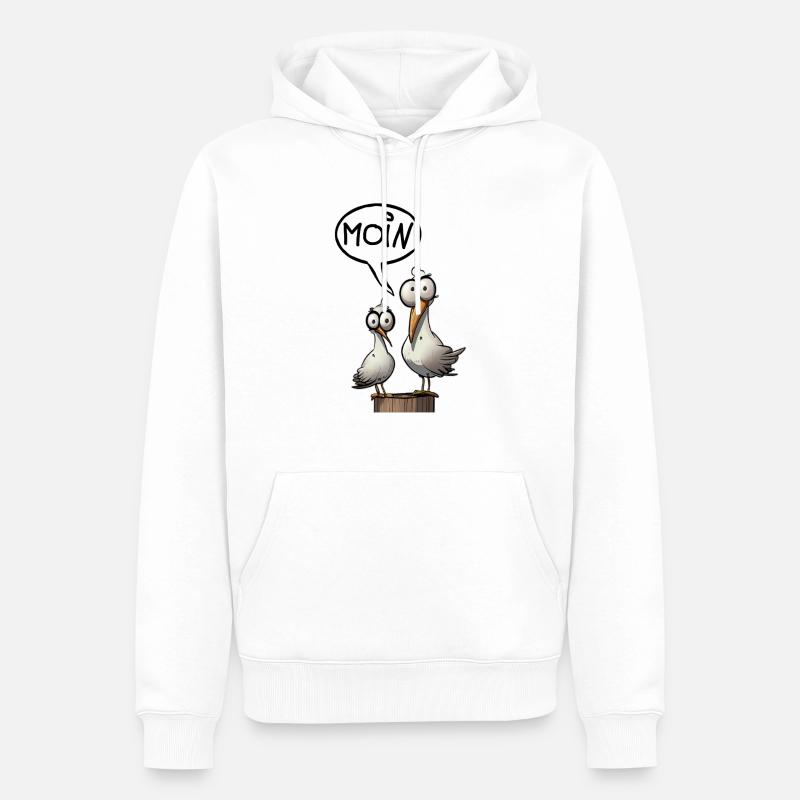 Die Bäädden Möwen - Möwe moin - Männer Premium Bio Hoodie - Weiß