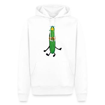 Gurke,partygurle, Kappe,Sonnenbrille, party - Männer Premium Bio Hoodie - Weiß - Vorne - Nico (187cm)