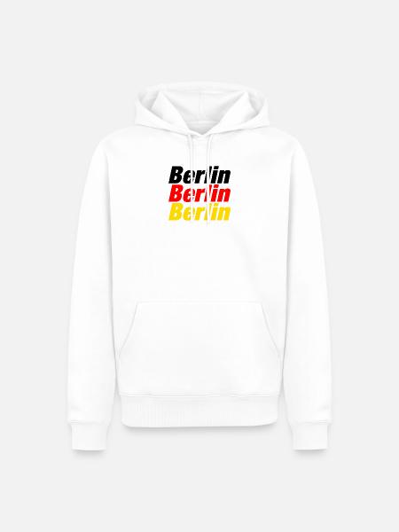 Berlin Geschenk Heimat Deutschland Stolz Kreuzberg - Männer Premium Bio Hoodie - Weiß