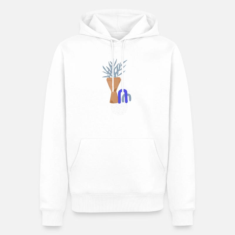 Bogen - Männer Premium Bio Hoodie - Weiß