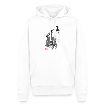 Wolf - Männer Premium Bio Hoodie - Weiß - Vorne - Nico (187cm)