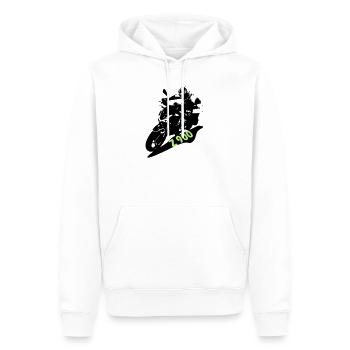 KZ900schrift2 - Männer Premium Bio Hoodie - Weiß - Vorne - Nico (187cm)