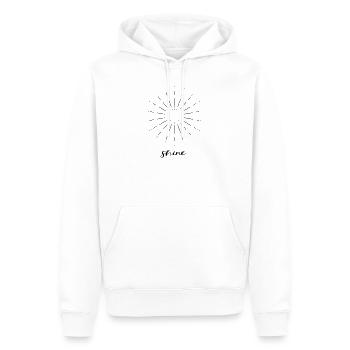 Briller - Sweat à capuche Premium bio Homme - blanc - Devant - Nico (187cm)
