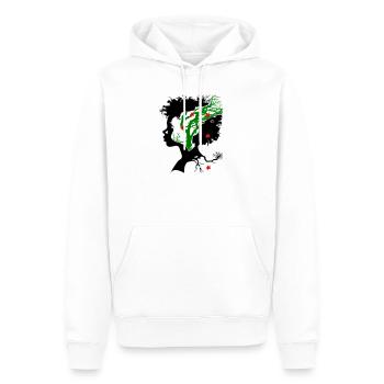 Abstract tree with flowers - Men’s Premium Organic Hoodie - white - Front - Nico (187cm)