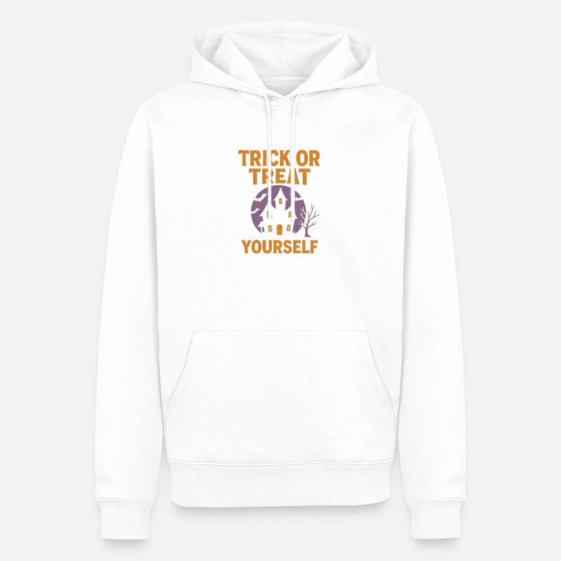 Süßes oder Saures selber - Männer Premium Bio Hoodie - Weiß