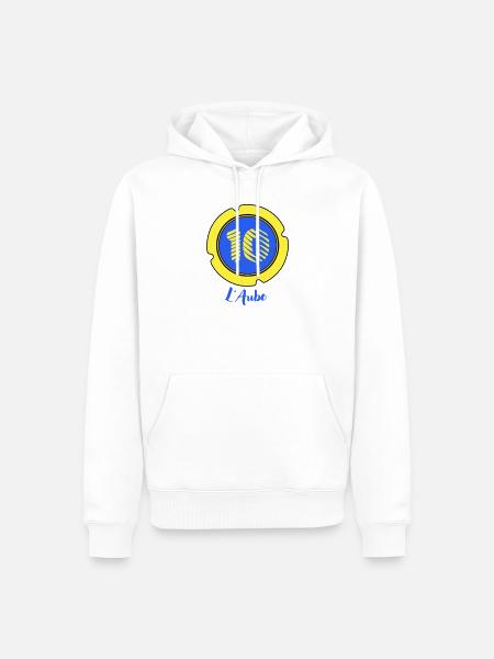 Logo of the Aube department 10 - Men’s Premium Organic Hoodie - white