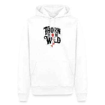 Rosenwild - Männer Premium Bio Hoodie - Weiß - Vorne - Nico (187cm)
