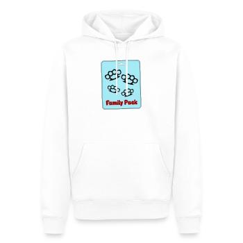 Meute familiale - Sweat à capuche Premium bio Homme - blanc - Devant - Nico (187cm)