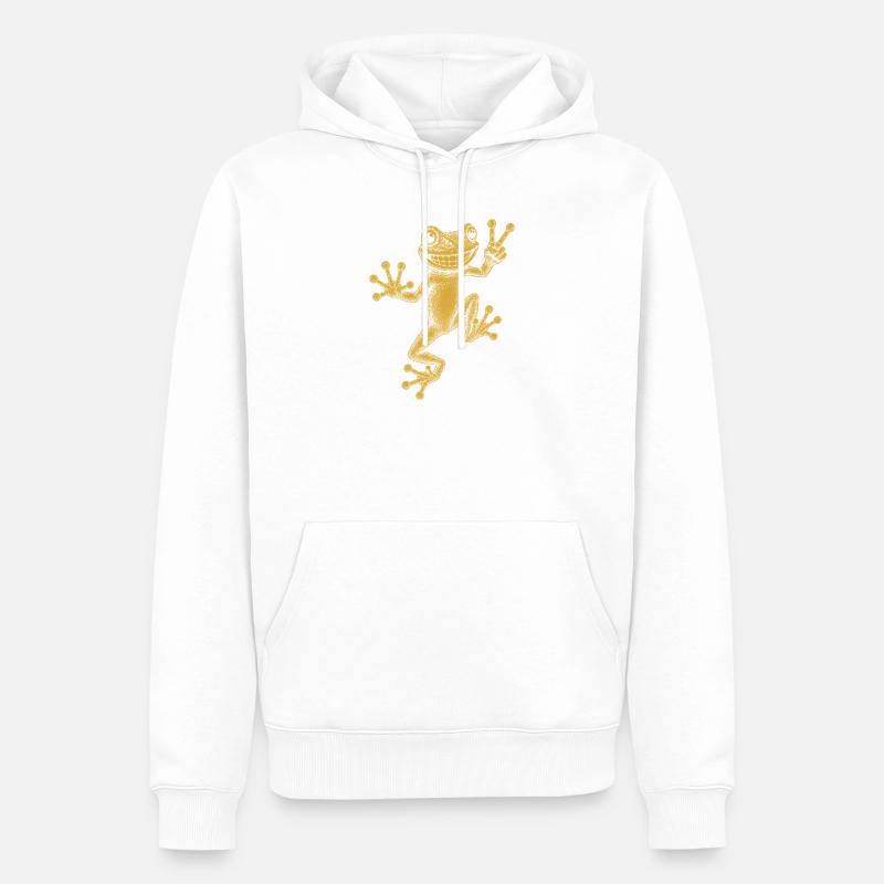 rainette - Sweat à capuche Premium bio Homme - blanc