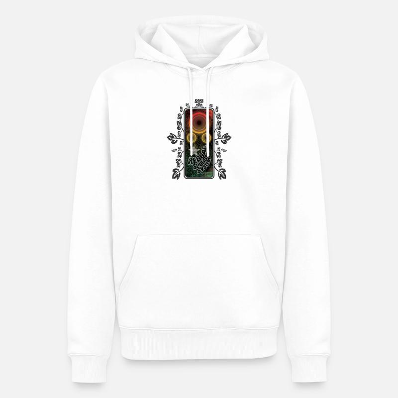 Brillance du système de son reggae - Sweat à capuche Premium bio Homme - blanc