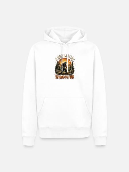 Vater wie ich ist schwer zu finden Bigfoot - Männer Premium Bio Hoodie - Weiß